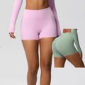 High Waist Yoga Sport Shorts No Front Seam Women Fitness Running Shorts Squat Proof Workout Gym Shorts