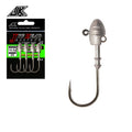 SH Rust Resistance Bait-holder Bullet-Head Jig Head Hook High Carbon Steel Fishing Assist Hook Black Nickel Plated Jigging Hook