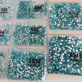 Paso Sico Super Shiny 3D Lake Blue Crystal Nail Drill Non Hotfix DIY Nail Jewelry Flat Nail Rhinestones Glass Stone
