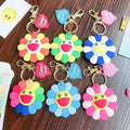 Cartoon Key Chain Girl Cute Colorful Sunflower Popular Key Chain Gift Car Schoolbag Couple Pendant