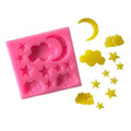 Hengya DIY Baking Tools Food Grade Cake Mold Silicone Moon Star Cloud 3d Fondant Molds