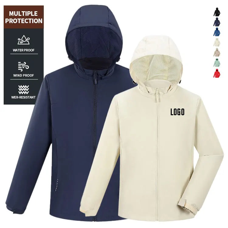 Unisex Casual Soft Shell Jacket Plus Size Windproof Waterproof for Winter Outdoor Sports-Wholesale Customized Hooded Men's