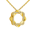New Fashion Wreath Shape Pendant Necklace Personalized with Engraved Letters and Diamonds Stylish Stainless Steel Jewelry