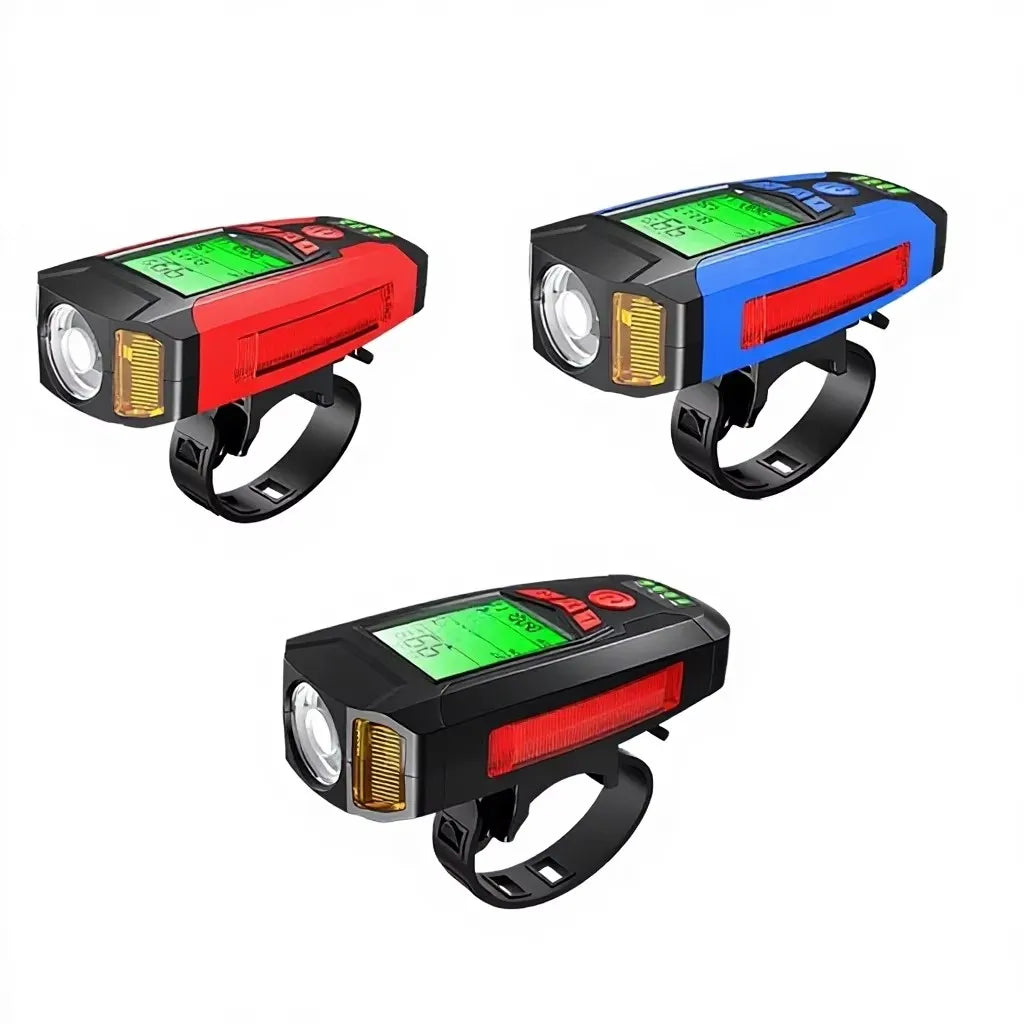IRONDOENKY Mountain Bike Horn Flashlight Nighttime Light Code Table Light Riding Equipment Accessories