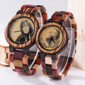 2020 Factory Direct Wood Watch for Couples Handmade with Nice Japanese Quartz Movement Valentine's Gift for Girls