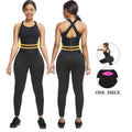 HEXIN 2 in 1 Women Workout Jogging Lose Fat Tummy Control Waist Trainer Belt Sauna One Piece Neoprene Slimming Pants