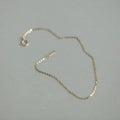 Minimalist Simple Gold Plated Pure 925 Sterling Silver Thin Chain Bare Solid Chain Bracelets for Women Girls Jewelry