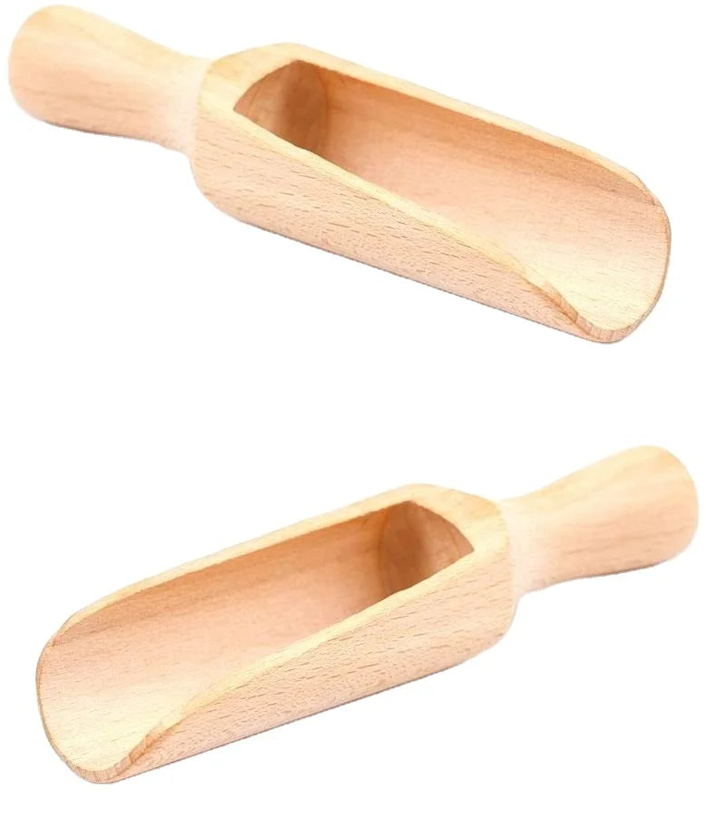 Customizable Beech Wood Scoop Spices Multipurpose Spoon Wooden Scoops for Bath Salts