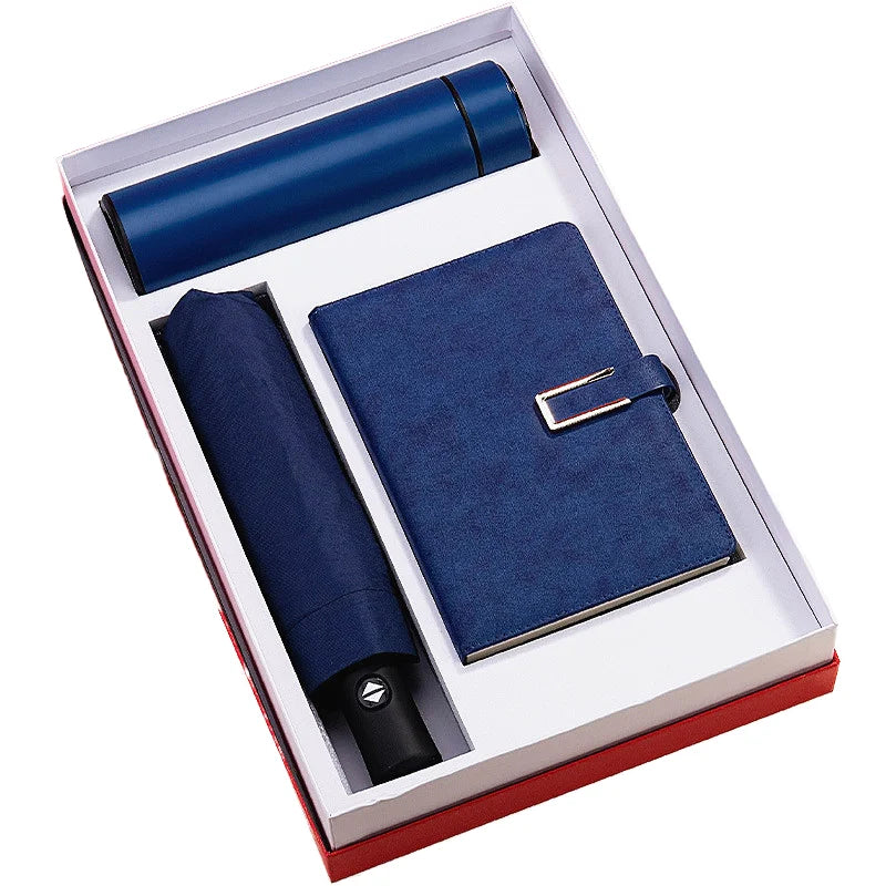 Factory Supply Automatic Umbrella Umbrella Vacuum Advertising Marketing Office Gift Set Promotional Private Label Gift Set
