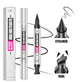 New Sliver Tube Suudge-proof 2 in 1 Double-ended Waterproof Liquid Eyeliner