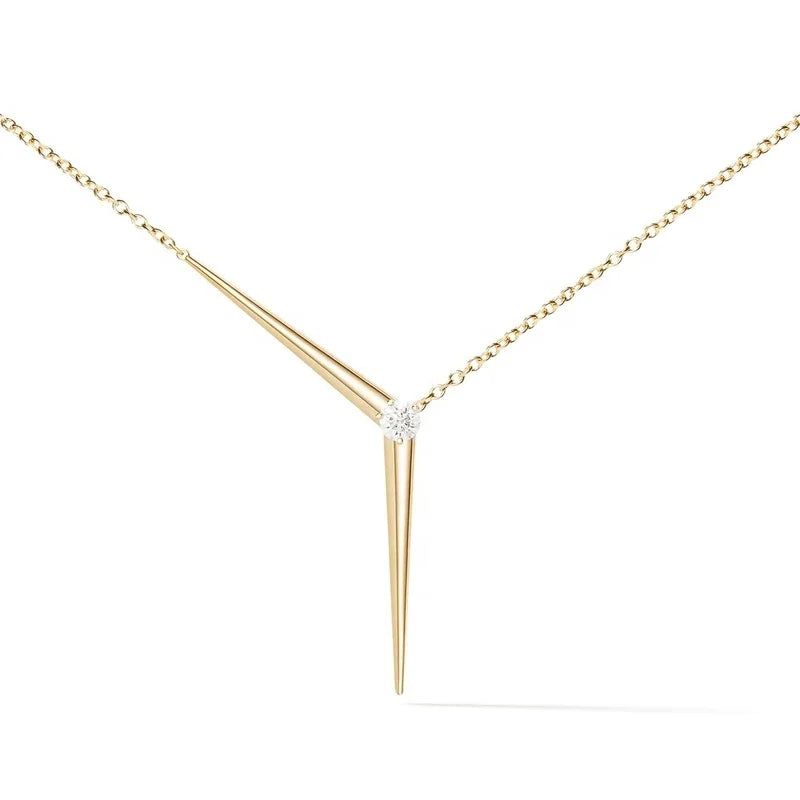LOZRUNVE 18k Gold Jewelry Fashion Letter Y Necklace Choker Silver 925 Sterling