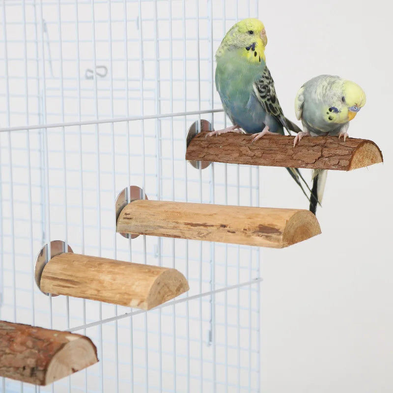 Parrot Natural Cedar Perch Wooden Bird Perch Resting Wood Platform Bird Cage Accessories & Toys