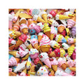 100pcs/bag Mix Resin Simulation Bread Ice Cream Flatback Cabochon for DIY Food Charms Accessories Hairpin Phone Case Decoration