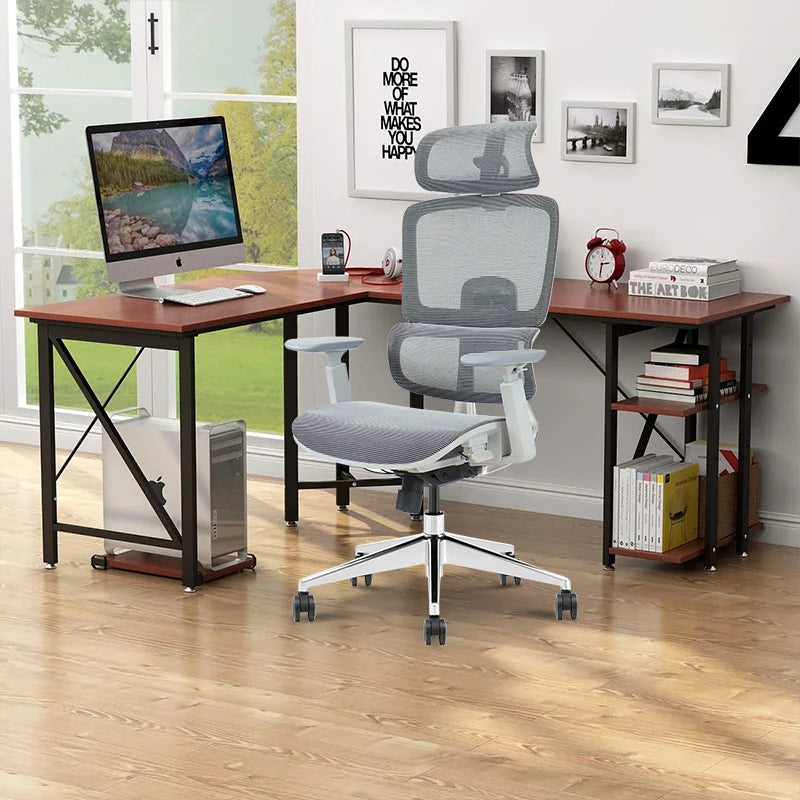 Adjustable Modern Executive Ergonomic Home Office Chair Custom Staff Mesh Swivel with Heated Feature Made Metal Fabric Nylon