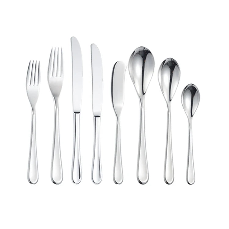Luxury High-End Thick Mirror Polished Stainless Steel Cutlery Set Reusable Tableware Hotel Kitchens Unique Style Wedding SLD