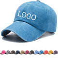 Outdoor Washed Cotton Distressed Blank Dad Hats Custom Embroidery Logo Baseball Caps