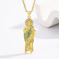 New Hip Hop Hipster Copper Jewelry Stylish Inlaid Zircon Jesus Necklace Pendant Factory Direct Sales