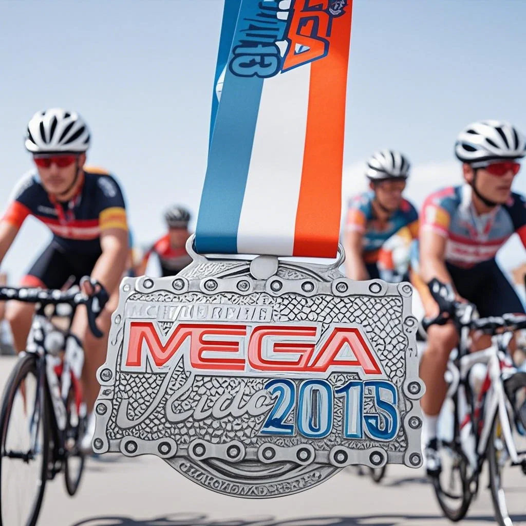 Malaysia Finisher Cycling Medal Design Antique Silver 3D Track Cycling Challenge Race Ride Medal Custom Commemorative Award