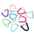 2023 New Retractable Spiral Spring Key Chain Coil Rope Key Chain Bracket Anti-loss Spring Safety Lanyard Key Chain