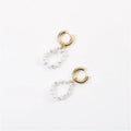 New Trendy Earring 18K Gold Plated Pearl String Pendant Huggie Earrings for Women Stainless Steel Earrings Wholesale
