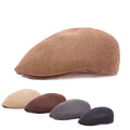 Men's Summer Breathable Mesh Straw Hat Newsboy Beret Ivy Cap Driving Hat Sun Hat