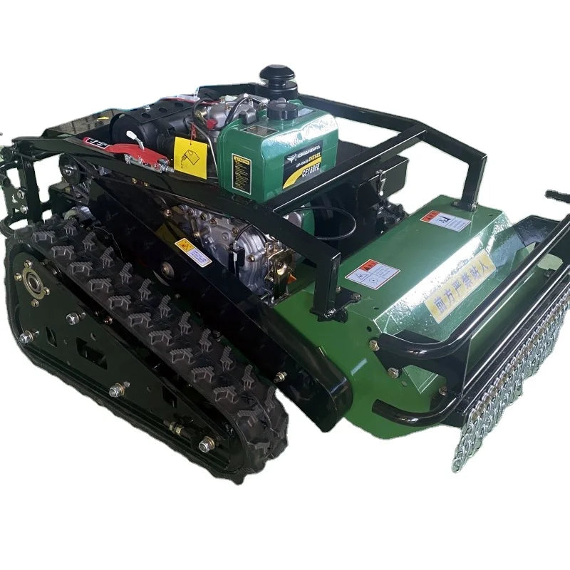 Upgraded 4-Stroke Industrial Diesel Flail Mower Lawnmower with Cordless Remote Control 24V ATV Farm Machine Free Shipping