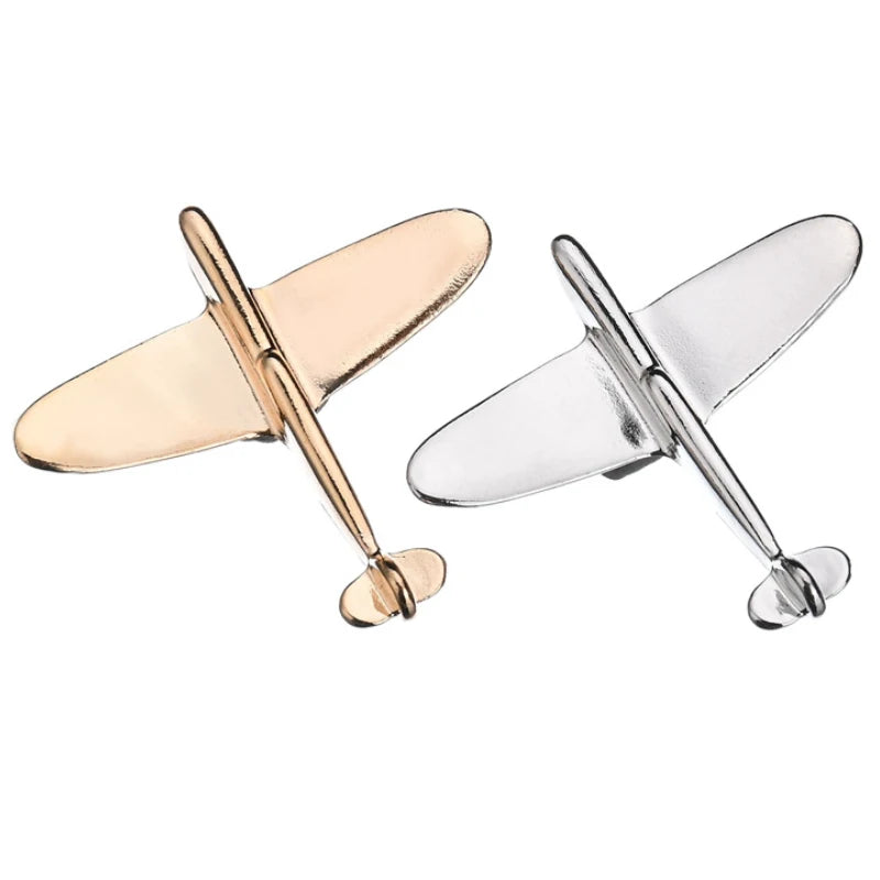 Free Sample Safety Metal Airplane Lapel Pin Badge Wholesale Stainless Steel Scarf Hijab Pins and Brooches