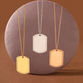 18K Pvd Gold Plated 316L Stainless Steel Fashion Jewelry Blingbling Crystal Blank Laser Engraving Power Necklaces Necklace