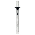 Steel Ruler With Clip 6 Inch * 15cm Depth Gap Measuring Ruler Clothing Design Tools Pocket Ruler With Sliding Pocket Clip