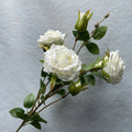 Wedding Decorative 6 Head Red White Roses Artificial Flowers Wholesale