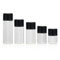 Transparent 1ml 2ml 3ml 4ml 5ml Glass Bottle with White Black Octagonal Cap Drop-Seal Type for Essential Oils