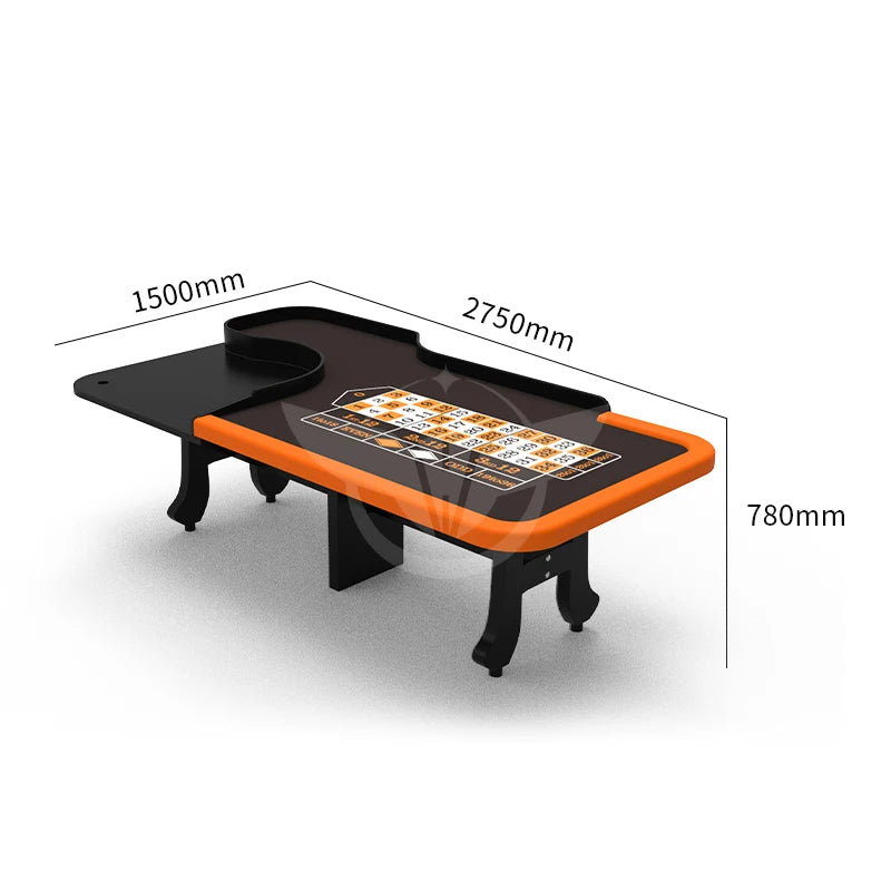 YH Factory High Quality Solid Wooden Base Roulette Wheel Poker Table Cozy Armrest Professional Casino Quality Custom Table