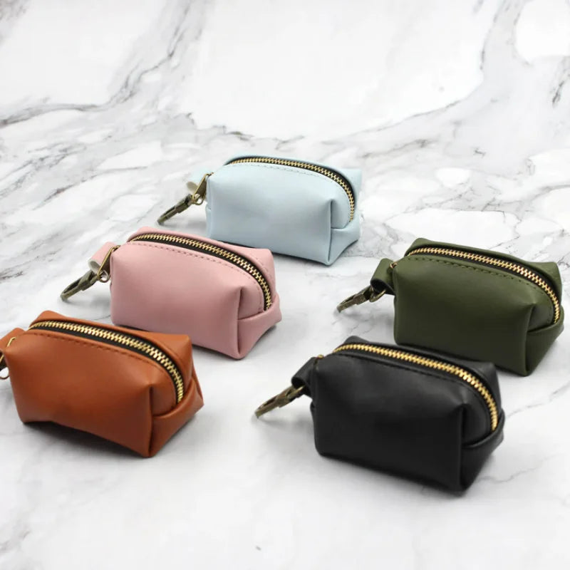 Wholesale Dog Waste Bags Dispenser Custom Eco Friendly PU Leather Dog Poop Bag Holder Carrier