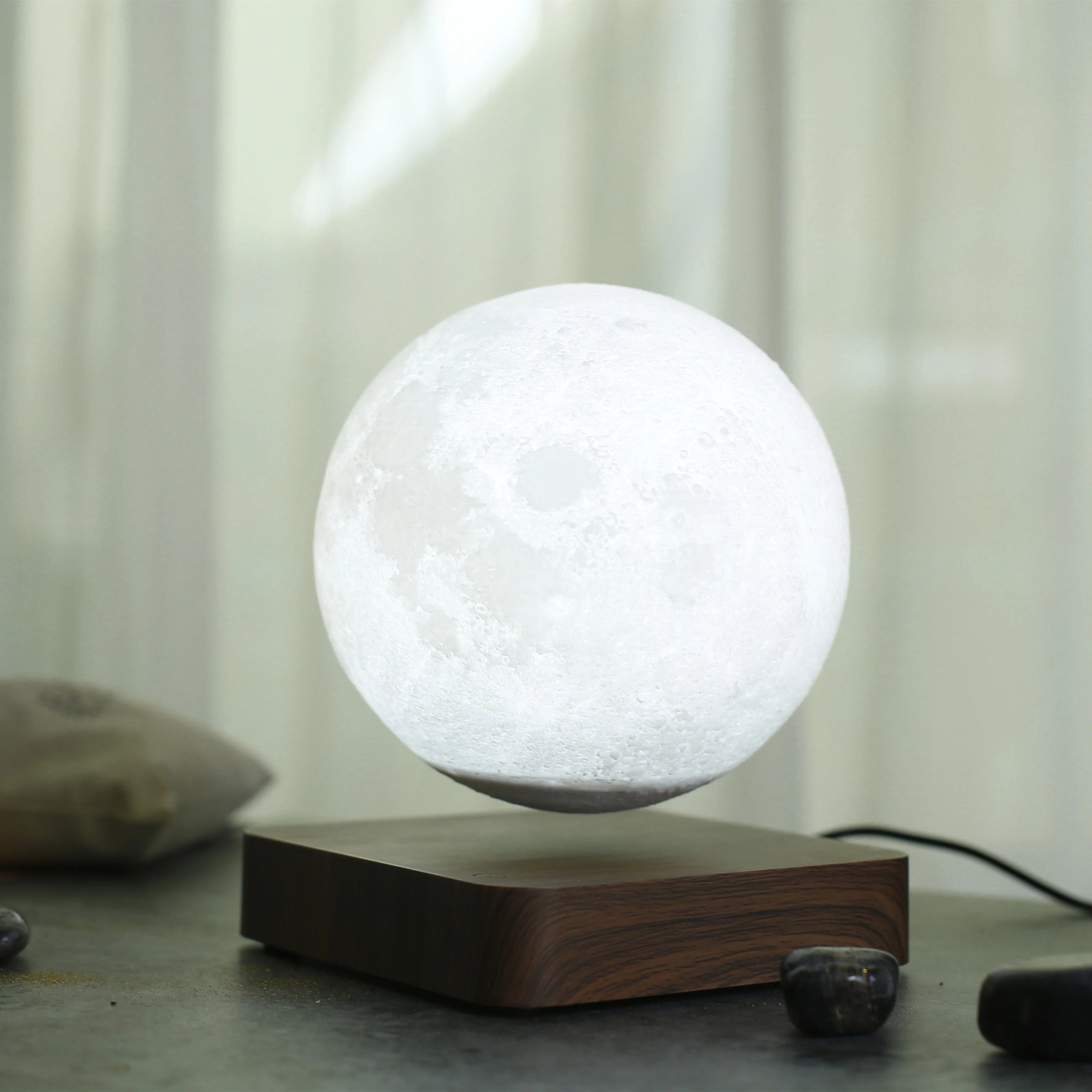 Moon Lamp Floating Table Light Magnetic Levitating Decor Creative Gift Luna Night Light 3D Print Moon