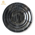 Wholesale Black Ceramic Charger Plate Bone China Dinner Set for Wedding Hotel Used