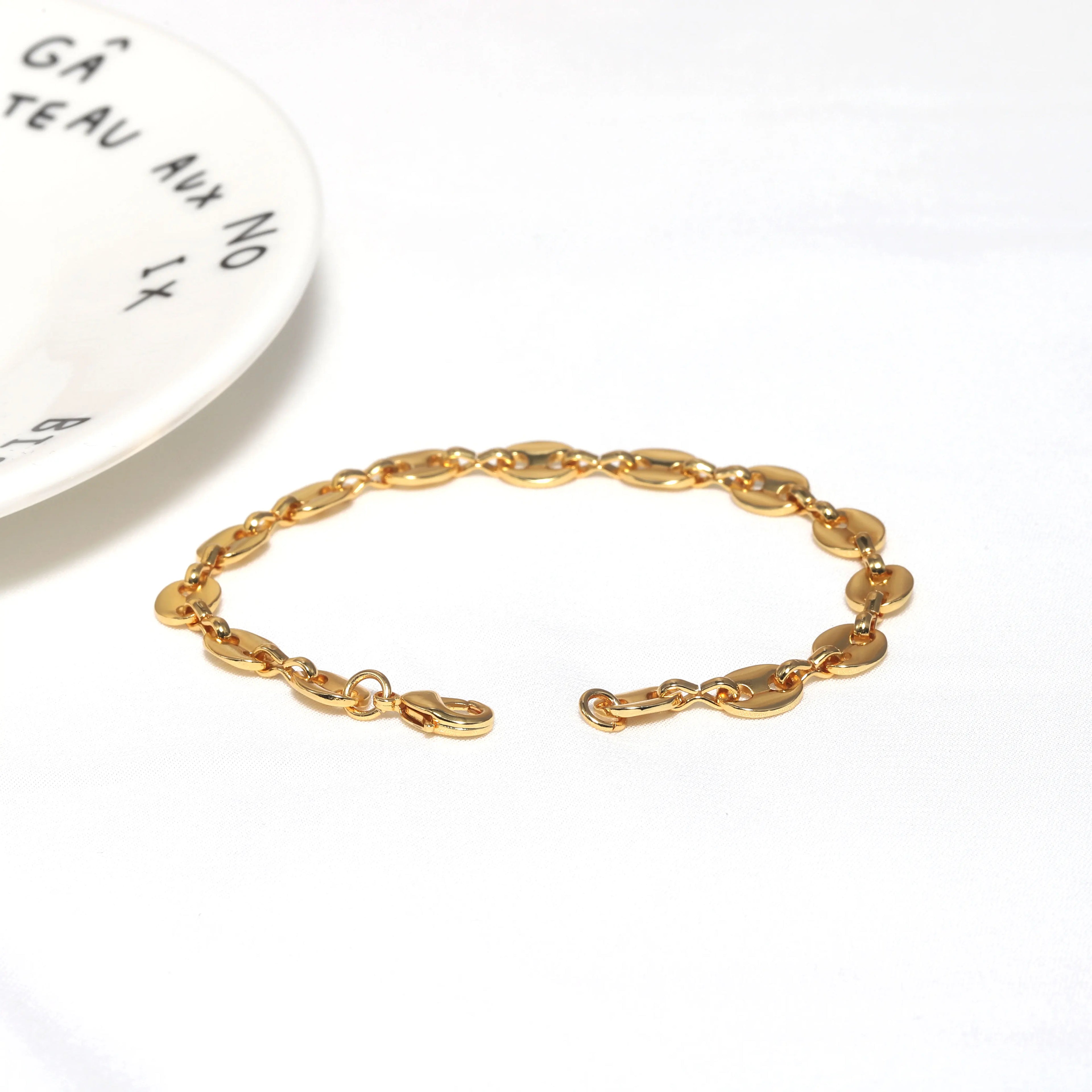 C1JX Abiding Custom Fine Jewelry Color Retention China Import 925 Silver 18K Gold Plated Ladies Bracelet