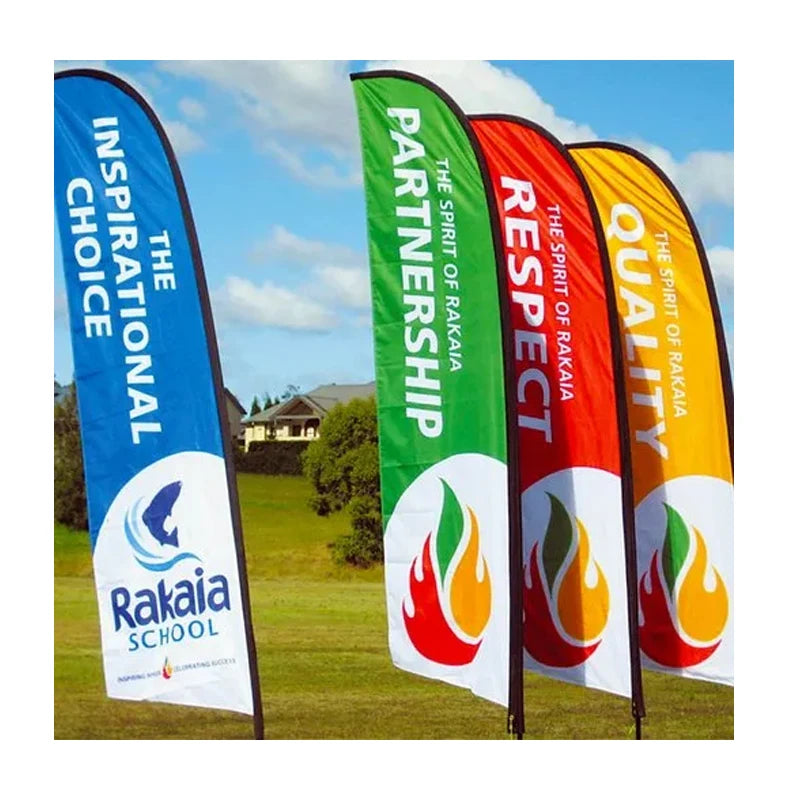 Custom Printed Flying Concave Sail Flag Sports Event Promotion Advertising Beach Flag Marketing Feather Flags