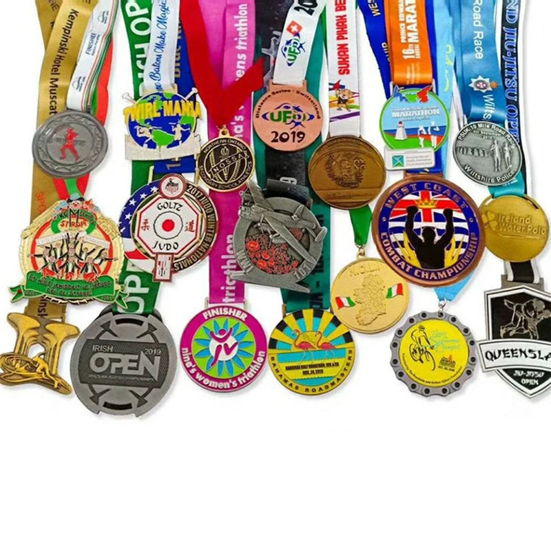 Wholesale Custom UV Aluminum Alloy Medal Marathon Trail Running Firefighter Award Karting Music Award Blank Metal Medal
