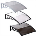 Outdoor Modern Aluminium Canopi Awning PC Rain Window Door Plastic Frame DIY Curved Canopy Toldos De Ventana Manual Operation