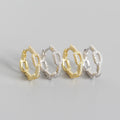 Luxury NEW 925 Sterling Silver Fashion Chic Link Chain with Cz Diamond Round Hoop Earrings for Women