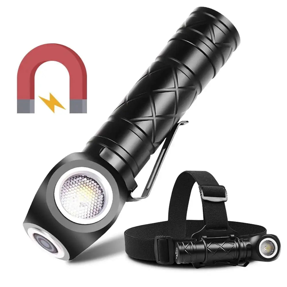 Super Bright Flashlight Magnetic Portable 3 Mode 18650 Usb Rechargeable Lantern Fishing Hunting Outdoor Led Headlamp