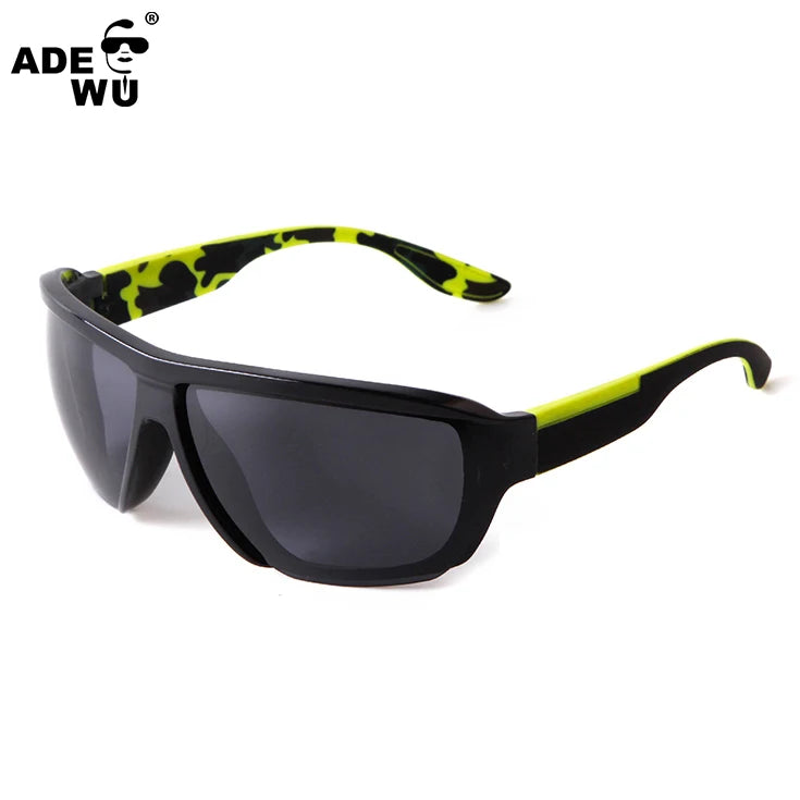 ADE WU STYZ2098J Trendy Goggle Men Sunglasses Polarized Riding Sunglasses Fishing Driving Camouflage Square Sport Glasses UV400