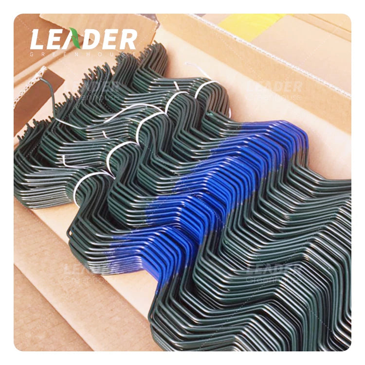 Easy Install Agricultural Greenhouse Accessories 2.0/2.2/2.3mm Wire Diameter Film Locking Plastic Coating Zigzag Spring Wire