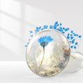 Top Seller Blue Chrysanthemum With Branches and Leaves Scented Dry Flower Soap Petals Transparent Soap