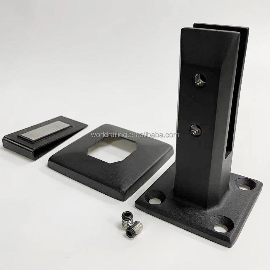 YL Top-ranked Balustrade Top Mount Black Spigots Stainless Steel Glass 12 mm