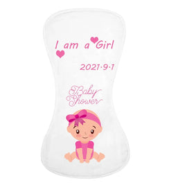 22x39.5 CM Sublimation White Blank Baby Burp Blankets for Gifts