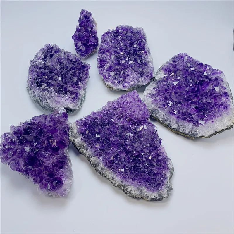 Wholesale Natural Chakra Amethyst Quartz Cluster Reiki Healing Crystals Mineral Art Home Decor
