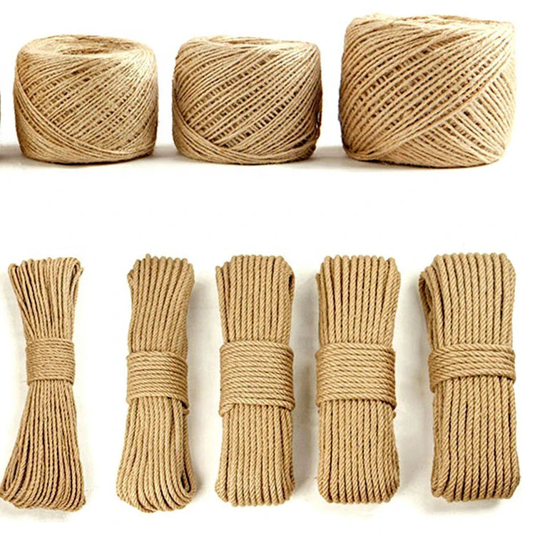 Custom Eco-Friendly Macrame Jute Rope 2mm-20mm Hemp Cord for Garment & Apparel Accessories and Home Textile