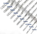 GP 3+1 Figaro Chain Stainless Steel Chain Bulk Gold Plated Gunmetal for Jewelry Making Findings Spool Roll by Meter Diy
