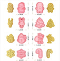 Saffron 8pcs/box Christmas Cookie Cutters Set of 8 Pcs Eco Friendly PP Cookie Mould Gingerbread Man Snowman